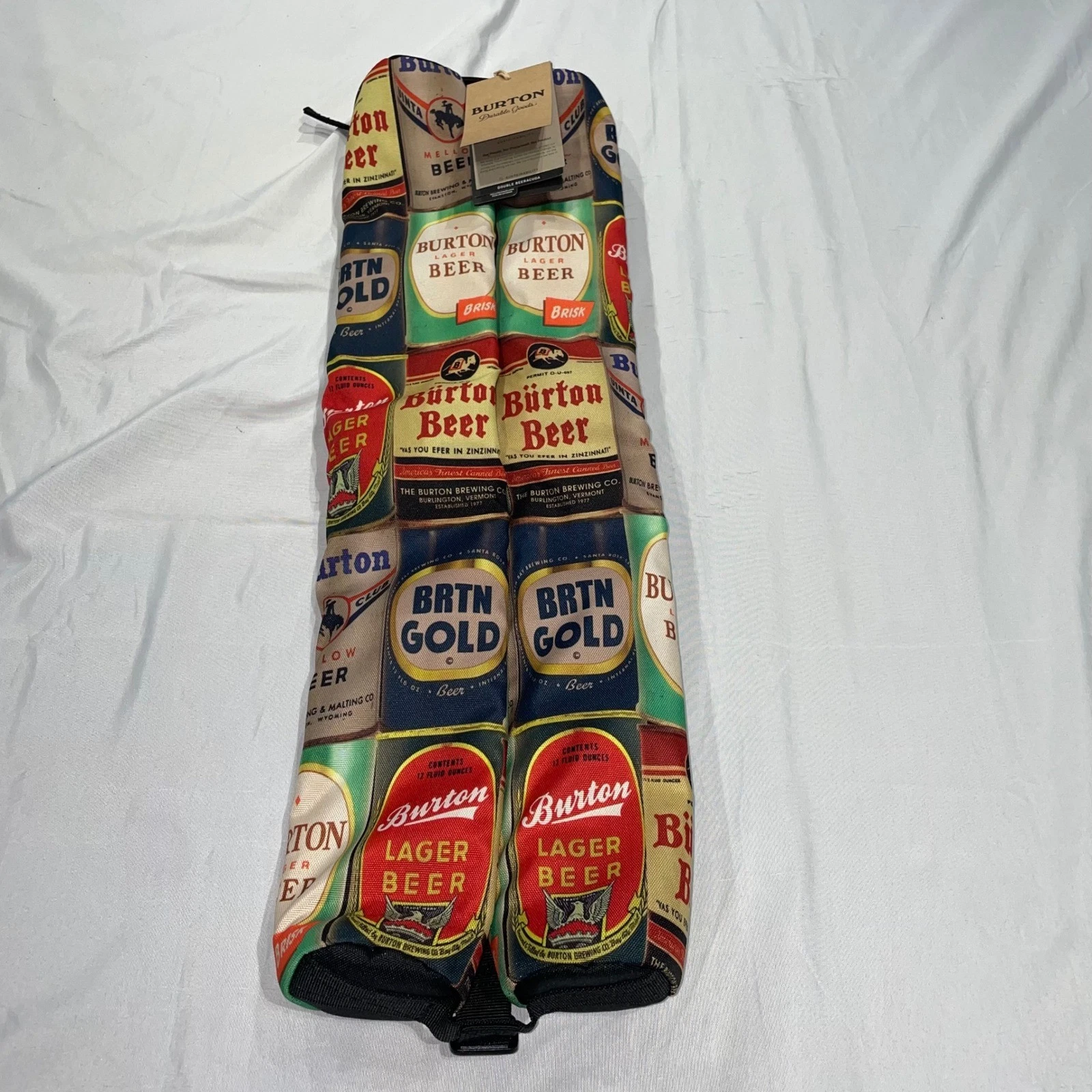 Burton Double Beeracuda 4L Insulated Beverage Cooler Bag Vintage Beer Label NWT