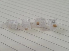 20pcs Telephone Modular Plug RJ-14 Connector for Phone Handset