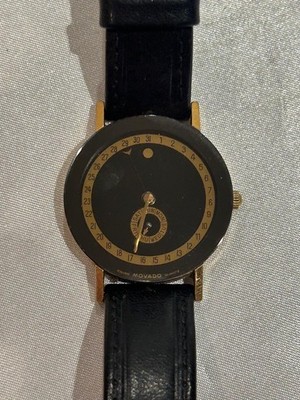 Ultra Rare Pointer Date Movado Watch 87-91-882N  PVD COATED Runs