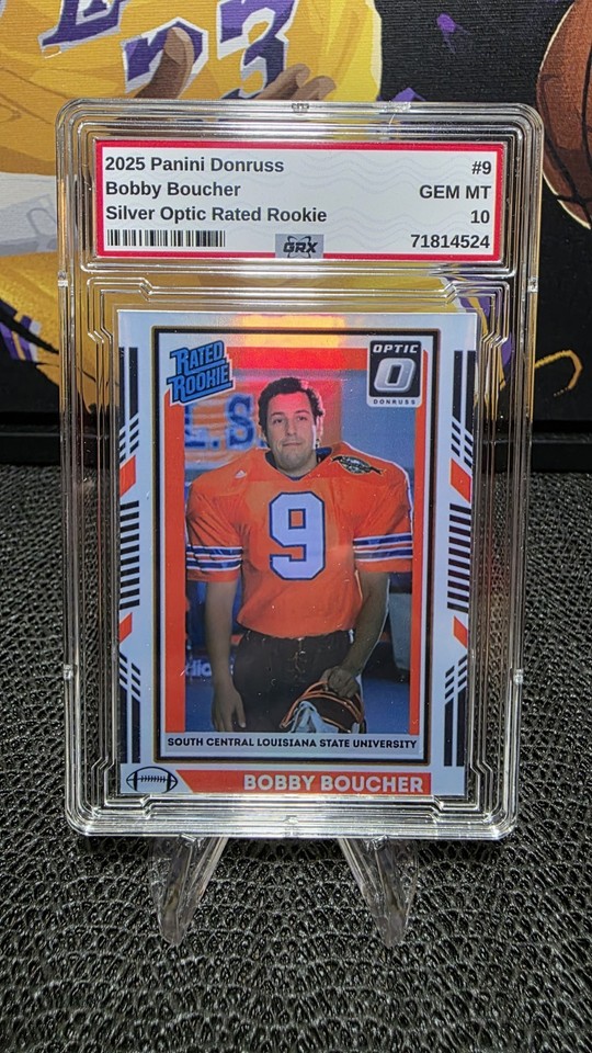 Carte Panini Donruss 2025 #9 Bobby Boucher (The Waterboy) Holo Rated Rookie - état Near Mint