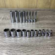 Snap-On 1/4" Dr STMM TMM 19 Pc. Metric Deep Shallow 6 Pt. Socket Set 4mm-15mm