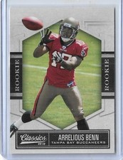 RARE 2010 CLASSICS ~ ARRELIOUS BENN ROOKIE RC CARD #109 ~ 999/999 UNIQUE BOOKEND. rookie card picture