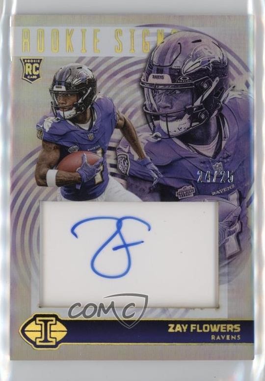 Zay Flowers Panini Illusions Rookie Signs #RSZFL Gold