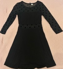 Forever 21 Black Polka Dot Dress Mesh Sz. XS