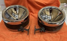 Pair Vintage Headlight Head Light Lamp Partially Restored W Mounts Car Truck Old