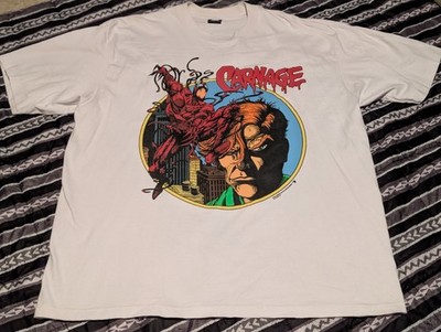 Marvel Carnage Comic Book 2021 T-shirt XXL Mask and Disguise White Used