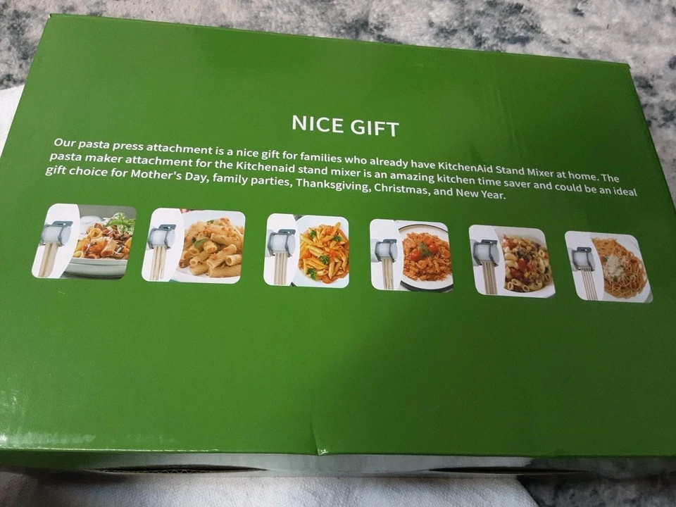 Pasta Press Attachment For Kithen Aid Mixer 6 Fresh Pasta Shapes New In Box - Image 3 of 4