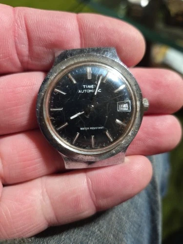Vintage 1978 Timex Viscount Automatic Watch Mechanical - For Parts or Repair