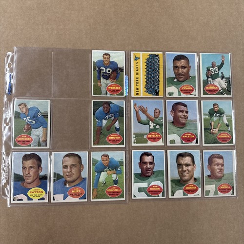 Vintage 1960 Topps Football Near Complete Set 107/132 81% W/ HOF’s & RC’s - Picture 10 of 24