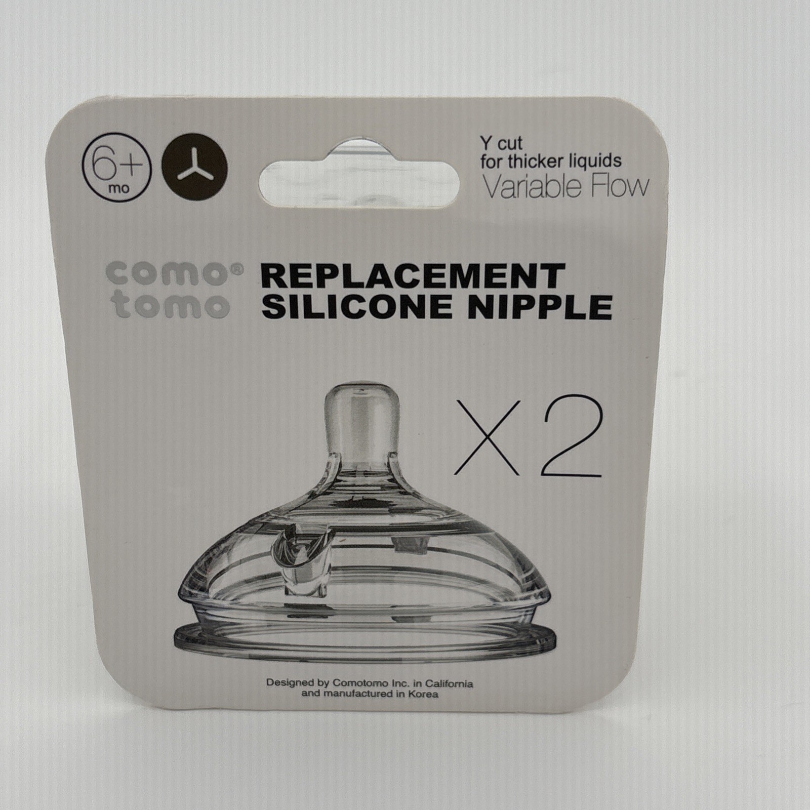 Comotomo Silicone Bottle Nipples Variable Flow Y Cut For Thi