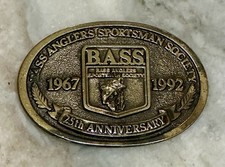 Bass Fish Belt Buckle Heavy Weight Made In The USA Fish 25th Anniversary