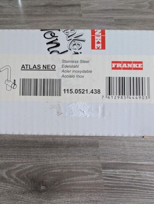 Franke Atlas Neo Armatur Edelstahl Einhebelmischer mit Zugauslauf (115.0521.438)