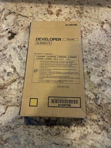 Genuine Konica Minolta A1U9760 (DV617Y) Yellow Developer New sealed box.
