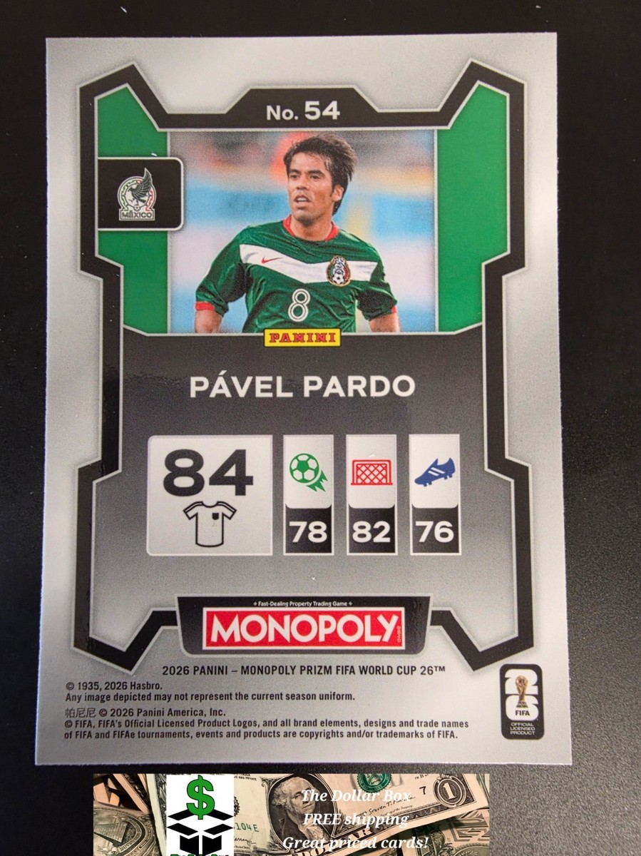 2026 Panini Prizm Monopoly FIFA World Cup Pavel Pardo Card #54