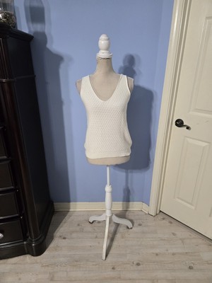 Blu Pepper Small Sweater Blouse Womens Cream Sleeveless