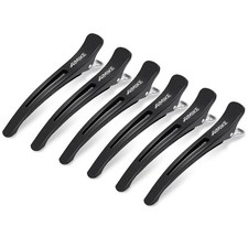 Professional Non-Slip Hair Clips Set for Styling and Sectioning - Black 6Pcs