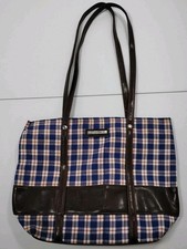 Longaberger Homestead Blue Plaid Handbag/Tote Bag Small Size