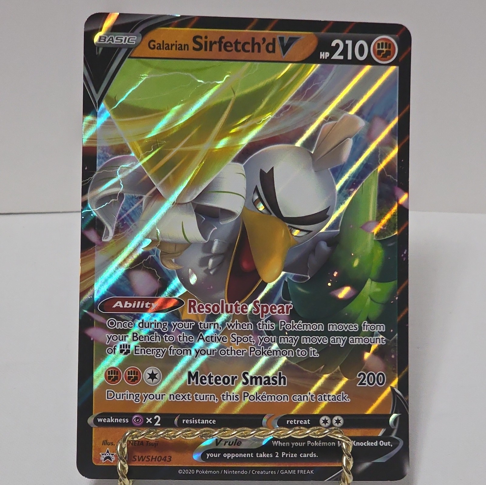 Galarian Sirfetchd V SWSH043 Promo Pokemon TCG JUMBO Galarian Sirfetch'd V