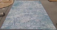 LIT BLUE / BLUE 6'-7" x 9'-0" Back Stain Rug, Reduced Price 1172791797 DSN506M-6