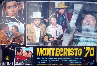 fotobusta 1969 MONTECRISTO 70 Michel Auclair,Pierre Brasseur,Anny Duperey,Jade-4