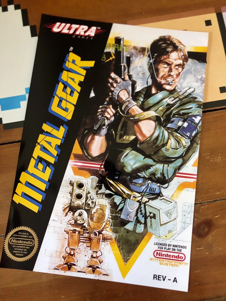 Metal Gear NES Cover Poster, 13 X 19