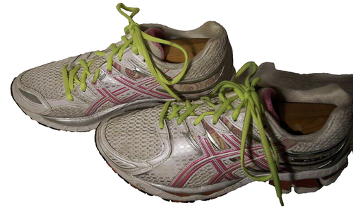 ASICS Gel-Kayano 16  Duomax sz 7.5 White/Pink/Silver Running Shoes T050N - Afbeelding 1 van 8