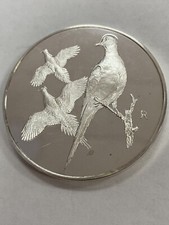 1972 Franklin Mint "Mourning Dove" No. 29, Sterling Silver .925 Fine, 2 Oz+ 39.98 per troy oz