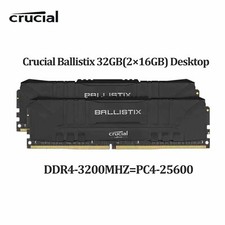Crucial Ballistix 3200 MHz DDR4 32GB 2 16GB RAM Desktop Memory DIMM 288PIN New