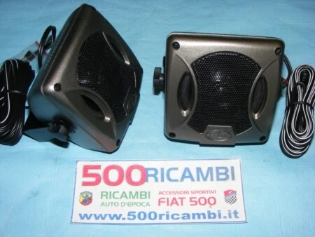 FIAT 500 & 126 COPPIA CASSE CAR AUDIO ALTOPARLANTI AUTORADIO ESTERNE DA 80W
