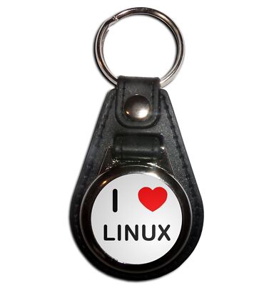 Linux I Love Plastic Medallion Key Ring (61mm x 38mm) | eBay UK
