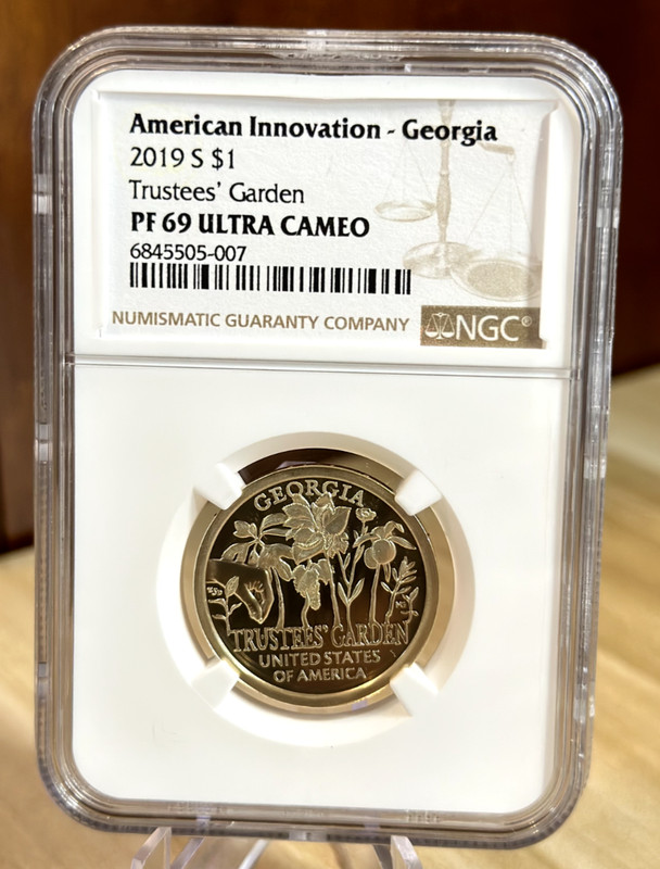 2019 S American Innovation Proof Dollar Georgia Trustees NGC PF 69 ULTRA CAMEO