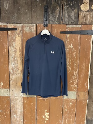 Under Armour Tracksuit Loose Top 1/4 Zip Navy Blue Men's Size