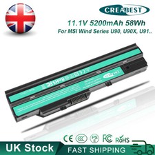 Batteria BTY-S12 BTY-S11 per MSI Wind U100 U90 U90X U135 u200 Advent 4211 4212 UK