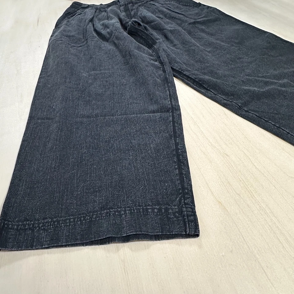 NWT Free People Lotta Love Linen Trousers 10 High-Rise Wide-Leg Smocked Pocket - Image 4 of 4