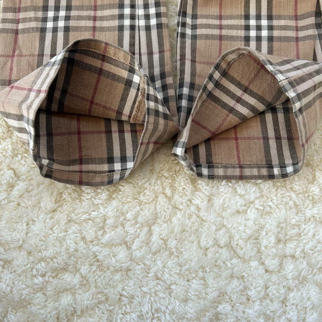 BURBERRY LONDON Nova Check Bootcut pants size-36 beige fashion
