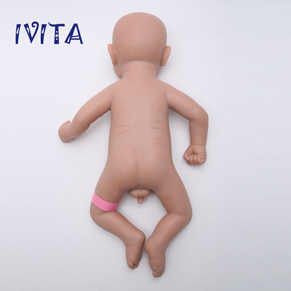 18 Full Silicone Reborn Baby Doll Newborn Lifelike Solid Silikon Doll Gift
