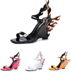 flame wedge heels