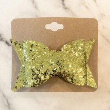 NEW Large Crushed Glitter Bow with alligator clip