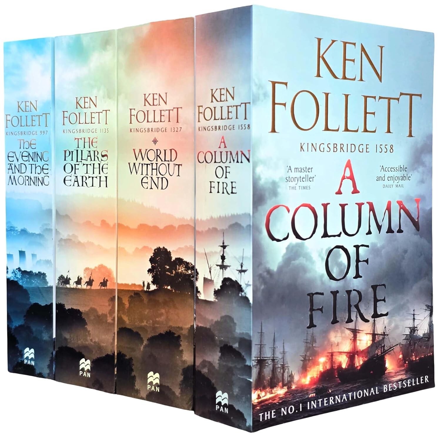The Kingsbridge Novels Collection 4 Books Set By Ken Follett Pack Paperback NEW