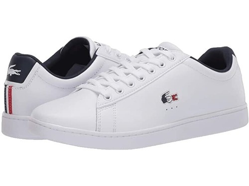 Lacoste Mens White L001 Leather Lace Up Athletic Training Shoes Size US 11 Lacoste Mens White L001 Leather Lace Up Athletic Training  main image 4