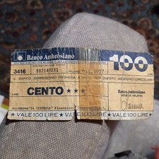 Miniassegno 100 Lire del  BANCO AMBROSIANO  SEDE MILANO  06-04-1977 LA CENTRALE