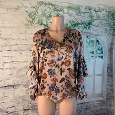 Hallhuber Womens Blouse Top Size 6 Metallic P...