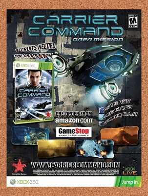 2011 Carrier Command Gaea Mission GameStop Original Ad / Retro Wall Art v1