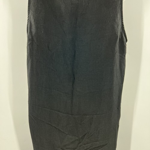 TopShop Womens Long Black Dress Sleeveless Buttoned Size 8 - Afbeelding 14 van 18