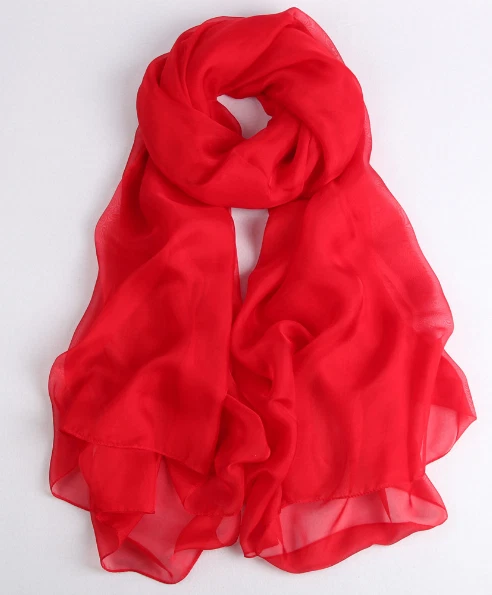 100% Silk large Scarf Women 70x43" Shawl Wrap solid pure color red
Opens in a new window or tab