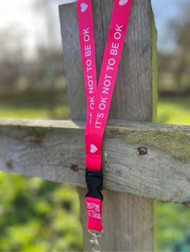 Mental Health Awareness Lanyard - ITS OK NOT TO BE OK - PINK - 第 1/4 張圖片