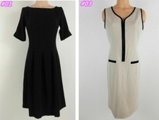 Nine West Black Beige Sleeveless/ Short Sleeve Knee Dress Size 4 Was $100-$120