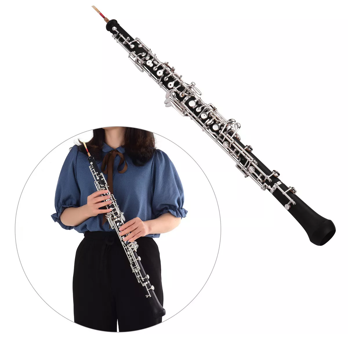 Oboe C Key Semi automatic Style Nickel plated Keys Woodwind