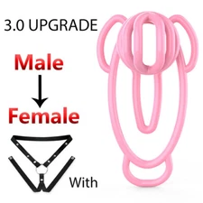 3.0 FUFU Clip Panty Chastity Cage Anti-Cheating Mimic Female Pussy High Quality
