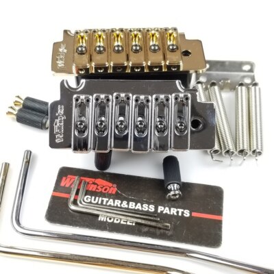 Guitar Tremolo Bridge Wilkinson WVS50K w/Satin Saddle Chrome Silver Gold